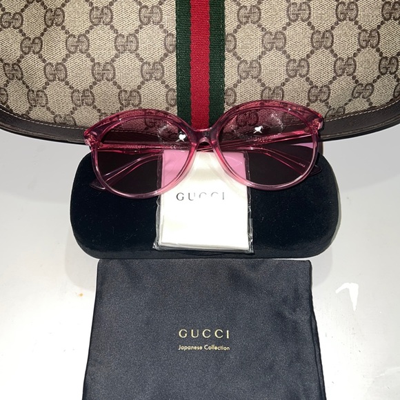 Authentic Gucci Sunglasses Barbie pink oversized round iconic celebrity retro 💕 - Picture 8 of 17